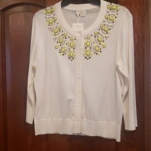 Kate Spade Large Embellished Cardigan NWT
